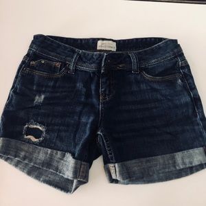 Aeropostale Ripped Jean Shorts